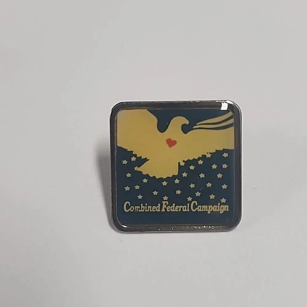 Vintage Combined Federal Campaign Pin Brooch Made in USA